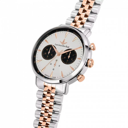 Orologio LUCIEN ROCHAT uomo GarCon 41mm cronografo acciaio / bicolore