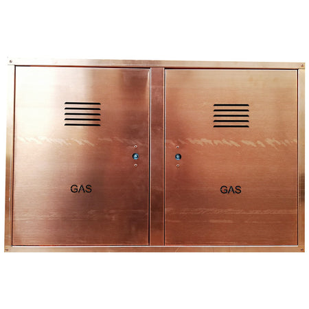 Sportello anta doppia rame per contatore gas L 84 x H 54 cm