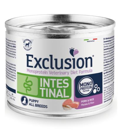Exclusion Intestinal paté Cani Puppy All Breeds maiale e riso