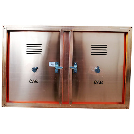 Sportello anta doppia rame per contatore gas L 84 x H 54 cm