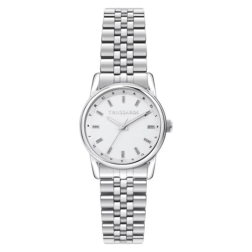 Orologio TRUSSARDI donna T-joy acciaio / bianco