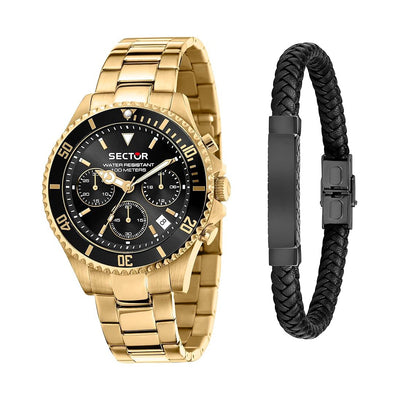 Orologio SECTOR uomo 230 cronografo acciaio dorato + braccialetto