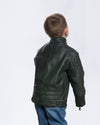 Samuel - Giacca Baby Verde in vera pelle