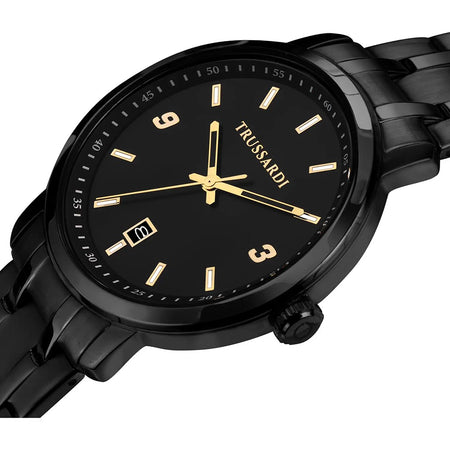 Orologio TRUSSARDI uomo T-couple data acciaio nero