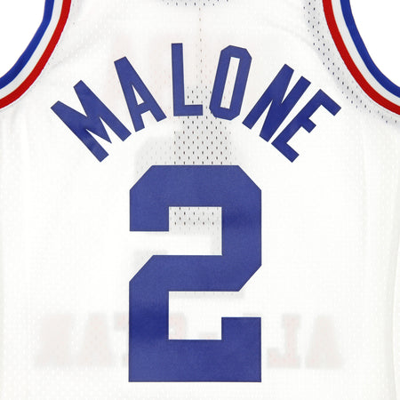MITCHELL &amp; NESS Canotta Basket Uomo Nba Swingman Jersey Hardwood Classics No.2 Moses Malone All Star Game East 1985 White da uomo