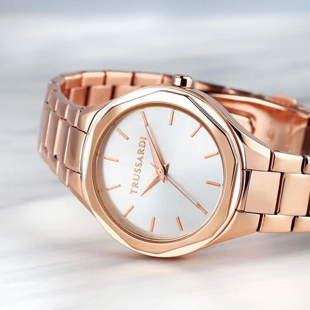 Orologio TRUSSARDI donna Brink tempo acciaio oro rosa