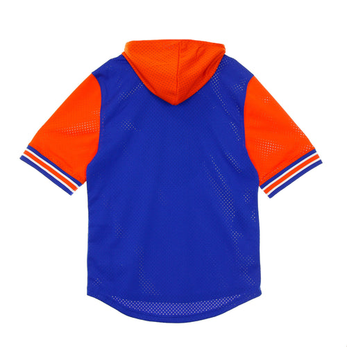 MITCHELL & NESS Felpa Leggera Cappuccio Manica Corta Uomo Nba Buzzer Beater Mesh Hoody Hardwood Classics Neykni Original Team Colors da uomo