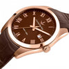 Orologio LUCIEN ROCHAT uomo Leman datario pelle marrone / oro rosa