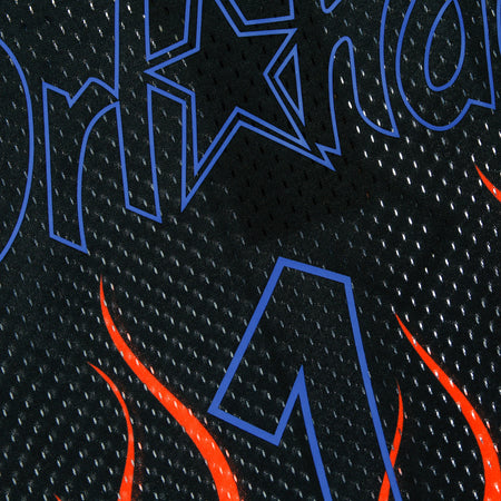 MITCHELL &amp; NESS Canotta Basket Uomo Nba Swingman Jersey Flames Hardwood Classics No.1 Penny Hardaway 1994-95 Orlmag Black/black/multi Color da uomo