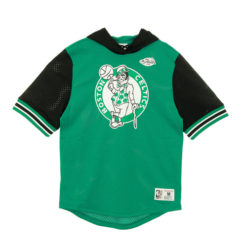 MITCHELL & NESS Felpa Leggera Cappuccio Manica Corta Uomo Nba Buzzer Beater Mesh Hoody Hardwood Classics 2008 Boscel Original Team Colors da uomo