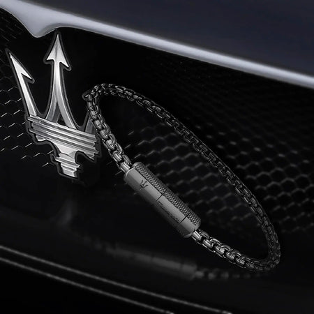 Bracciale MASERATI uomo Gun acciaio  brunito