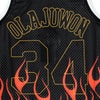 MITCHELL & NESS Canotta Basket Uomo Nba Swingman Jersey Flames Hardwood Classics N.34 Hakeem Olajuwon 1993-94 Houroc Black/black/multi Color da uomo