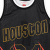 MITCHELL & NESS Canotta Basket Uomo Nba Swingman Jersey Flames Hardwood Classics N.34 Hakeem Olajuwon 1993-94 Houroc Black/black/multi Color da uomo