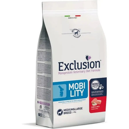 Exclusion Mobility Cani Adulti Medium&Large Breed maiale e riso 12 kg