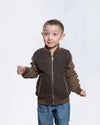 Davide - Bomber Bambino Testa di Moro in vera pelle Scamosciata