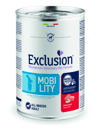 Exclusion Mobility paté Cani Adulti All Breeds maiale e riso 400 gr