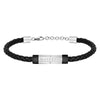 Bracciale MASERATI uomo Carbon pelle nero / acciaio
