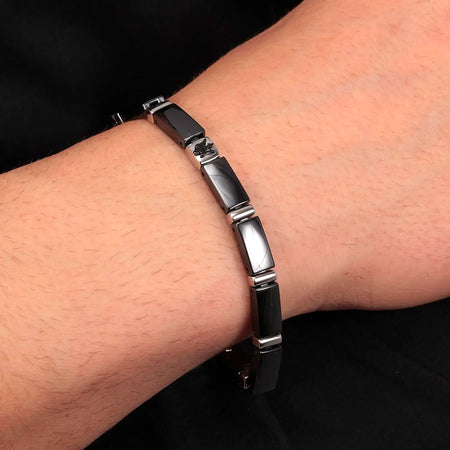 Bracciale MASERATI uomo Ceramic acciaio logo
