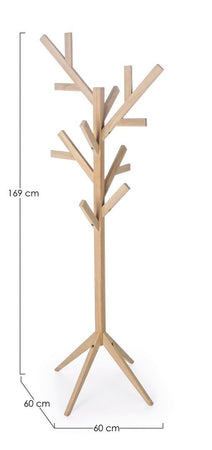 Appendiabiti "Daiki Tree" in legno di quercia da assemblare