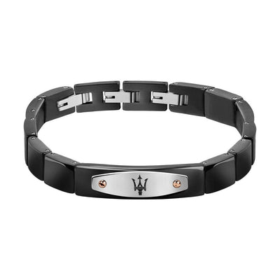 Bracciale MASERATI uomo Black acciaio nero