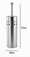 Portascopino Bagno Contenitore Spazzolone Wc In Acciaio Satinato Decorato 69442