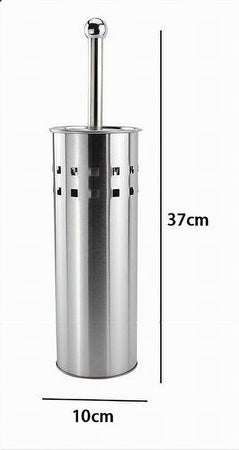 Portascopino Bagno Contenitore Spazzolone Wc In Acciaio Satinato Decorato 69442