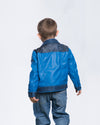 Noa - Giacca Baby Blu Effetto Vintage in vera pelle