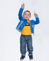 Noa - Giacca Baby Blu in vera pelle