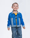 Noa - Giacca Baby Blu in vera pelle