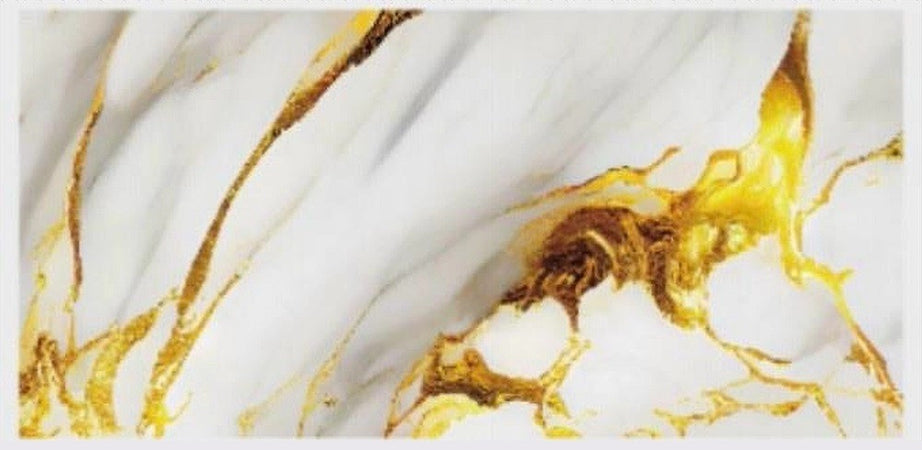 Pannello Adesivo Effetto Marmo Perlato Dorato Pareti Paraschizzi 300x60cm Stanza
