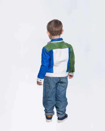 Noa - Giacca Bambino in vera pelle Multicolor Edition