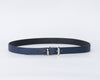 Diego - Cintura Reversibile Liscia Blu e Nero In Vera Pelle di Cervo Double  face