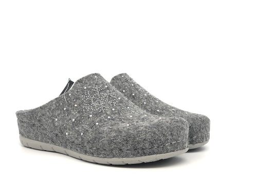 GRUNLAND Ciabatta donna chiusa Prau Grigio