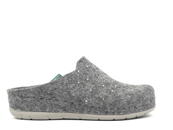 GRUNLAND Ciabatta donna chiusa Prau Grigio