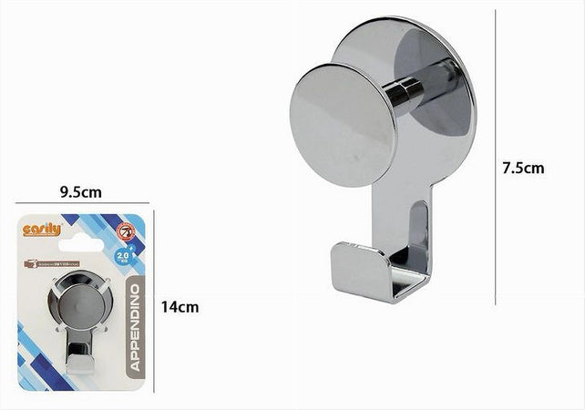 Appendino Ganci Appendi Porta Asciugamano 1 Posto Doppio Bagno Casa Cromato 59760