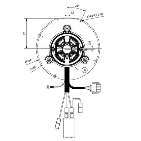 Estrattore aspiratore fumi ECM FIME ES150PC004 stufe a pellet 14706250