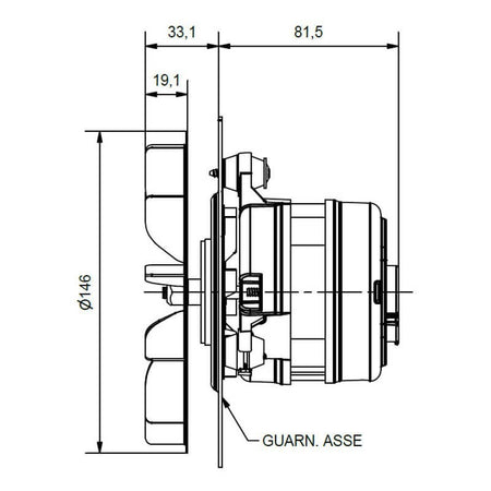 Estrattore aspiratore fumi ECM FIME ES150PC004 stufe a pellet 14706250