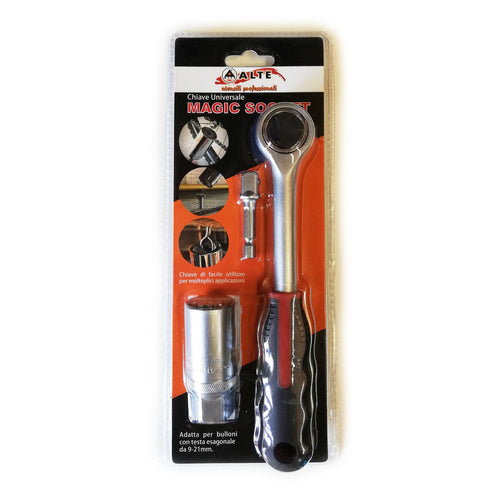 Chiave a bussola universale con cricchetto