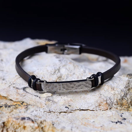 Bracciale SECTOR uomo Bandy pelle marrone / acciaio