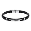 Bracciale SECTOR uomo Bandy pelle nero / acciaio