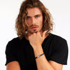 Bracciale SECTOR uomo Bandy pelle nero / acciaio