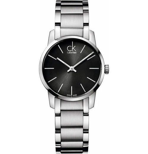 Orologio CALVIN KLEIN donna City solo tempo acciaio / nero