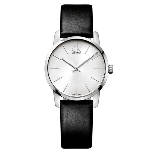 Orologio CALVIN KLEIN donna City solo tempo pelle / silver