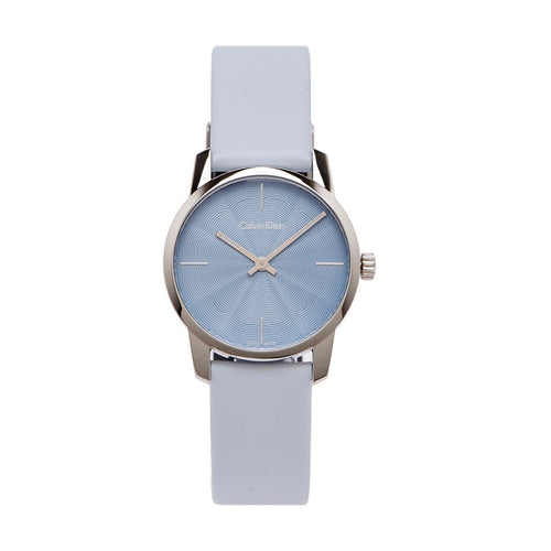 Orologio CALVIN KLEIN donna City solo tempo pelle azzurro