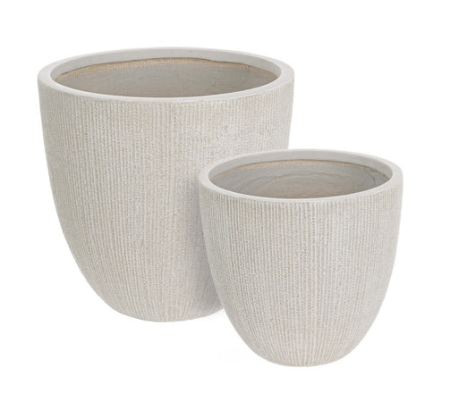 Set di vasi per esterno Brush To da balcone color salvia rotondi