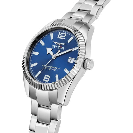 Orologio SECTOR uomo 240 datario acciaio / blu Limited Edition