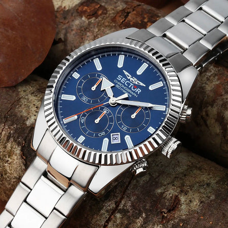 Orologio SECTOR uomo 240 cronografo acciaio / blu Limited Edition