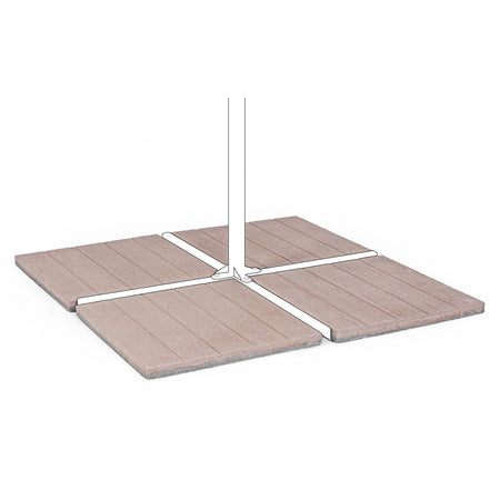 Base in cemento per ombrellone da giardino, marmetta quadrata in ghiaia 50 x 50 cm