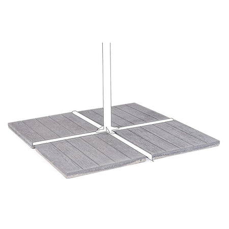 Base in cemento per ombrellone da giardino, marmetta quadrata in ghiaia 50 x 50 cm
