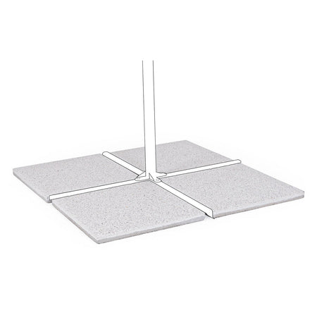 Base in cemento per ombrellone da giardino, marmetta quadrata in ghiaia 50 x 50 cm